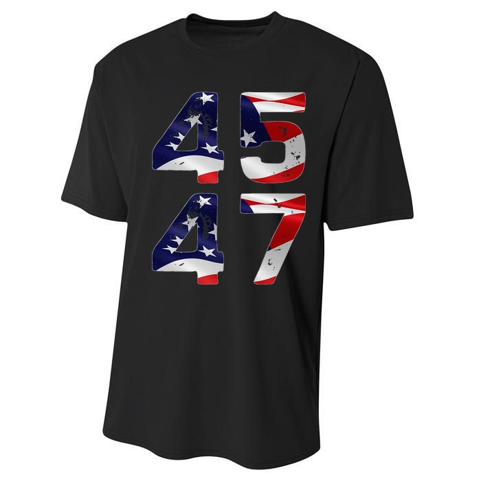 45 47 Usa Flag Performance Sprint T-Shirt