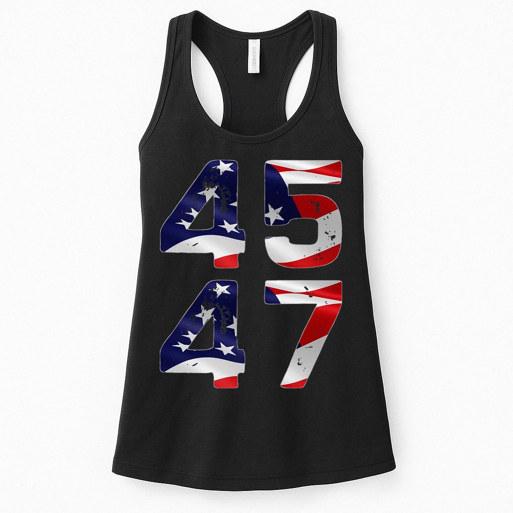 45 47 Usa Flag Womens Tank Top