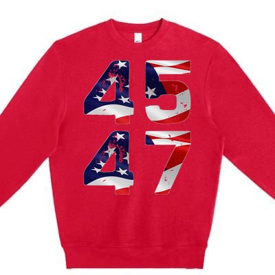 45 47 Usa Flag Premium Crewneck Sweatshirt