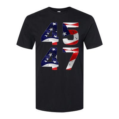 45 47 Usa Flag Softstyle CVC T-Shirt