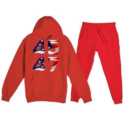 45 47 Usa Flag Premium Hooded Sweatsuit Set