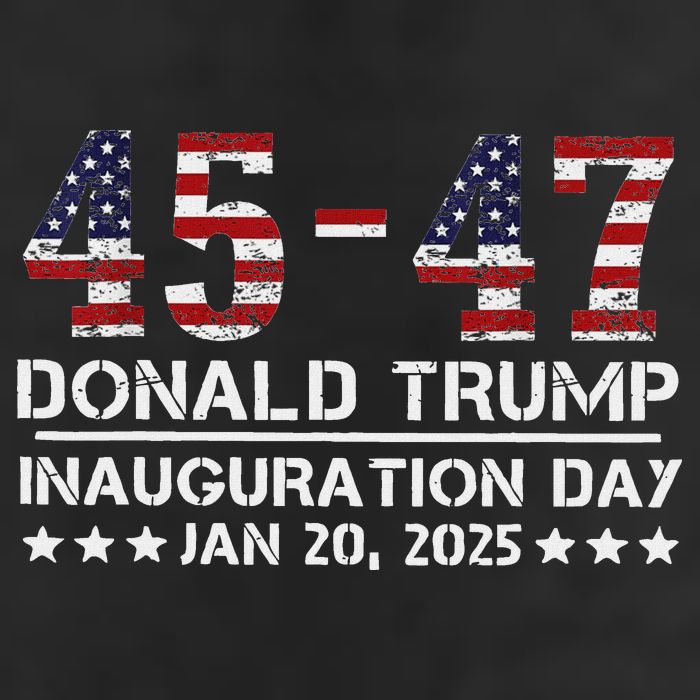45 47 Usa Flag Trump Inauguration Day 2025 Vance 2028 7 Panel Mesh Trucker Snapback Hat