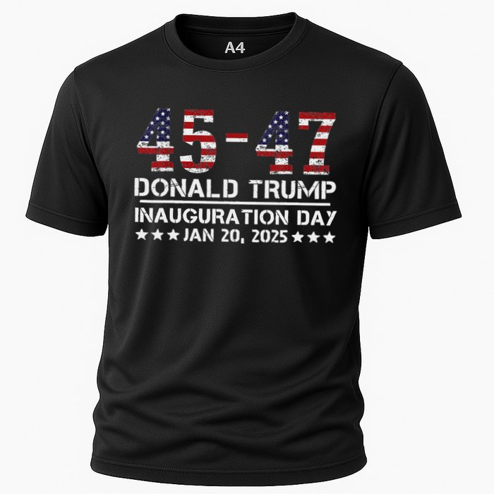 45 47 Usa Flag Trump Inauguration Day 2025 Vance 2028 Cooling Performance Crew T-Shirt