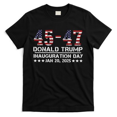 45 47 Usa Flag Trump Inauguration Day 2025 Vance 2028 T-Shirt