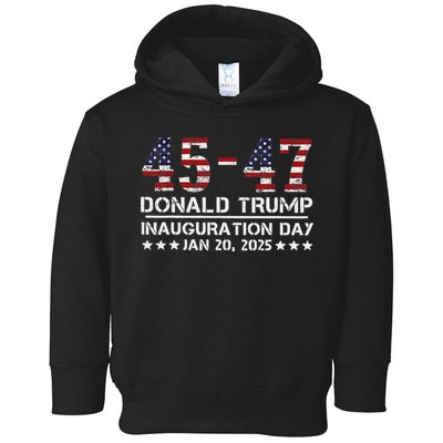 45 47 Usa Flag Trump Inauguration Day 2025 Vance 2028 Toddler Hoodie