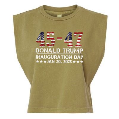 45 47 Usa Flag Trump Inauguration Day 2025 Vance 2028 Garment-Dyed Women's Muscle Tee