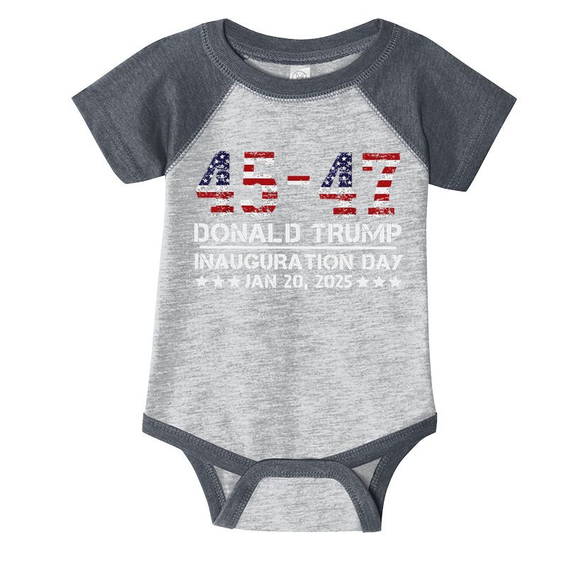 45 47 Usa Flag Trump Inauguration Day 2025 Vance 2028 Infant Baby Jersey Bodysuit