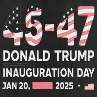 45 47 Usa Flag Trump Inauguration Day 2025 Vance 2028 7 Panel Mesh Trucker Snapback Hat
