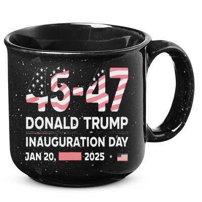 45 47 Usa Flag Trump Inauguration Day 2025 Vance 2028 15oz Campfire Ceramic Mug