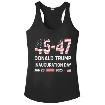 45 47 Usa Flag Trump Inauguration Day 2025 Vance 2028 Ladies PosiCharge Competitor Racerback Tank
