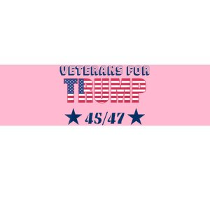 45 47 Veterans For Trump American Flag Bumper Sticker