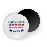 45 47 Veterans For Trump American Flag Magnet