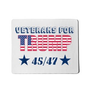 45 47 Veterans For Trump American Flag Mousepad