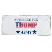 45 47 Veterans For Trump American Flag Large Microfiber Waffle Golf Towel