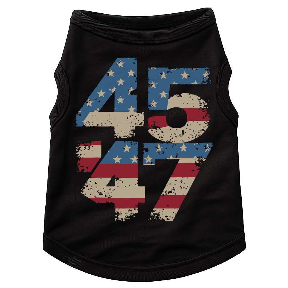 45 47 Vintage American Flag Doggie Tank