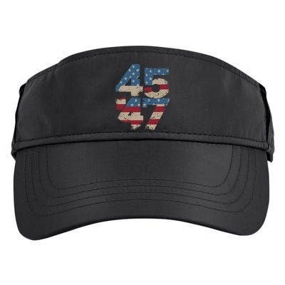 45 47 Vintage American Flag Adult Drive Performance Visor