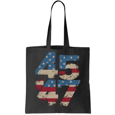 45 47 Vintage American Flag Tote Bag