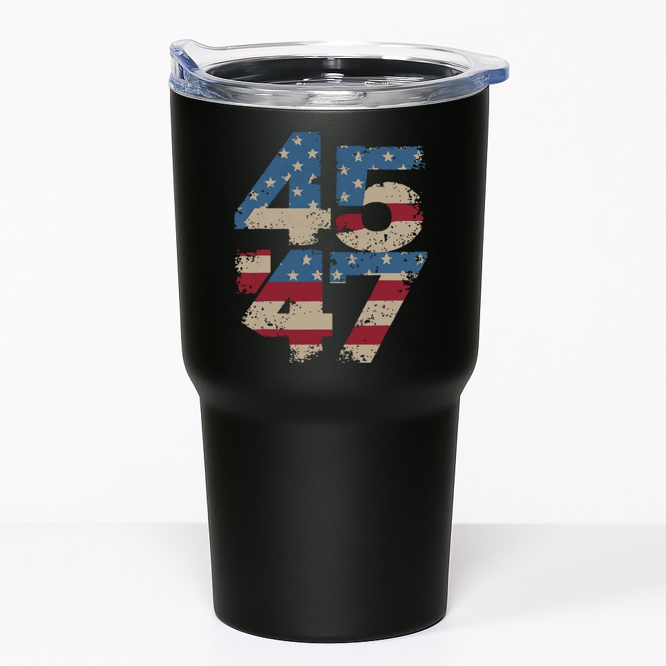 45 47 Vintage American Flag Tumbler