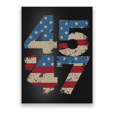45 47 Vintage American Flag Poster