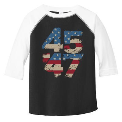 45 47 Vintage American Flag Toddler Fine Jersey T-Shirt