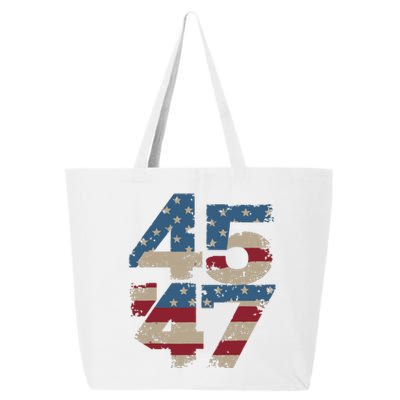 45 47 Vintage American Flag 25L Jumbo Tote