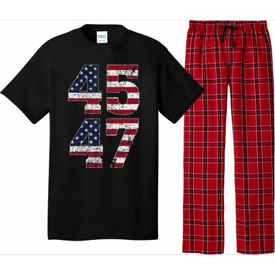 45 47 We The People 2024 Stand With American Flag Pajama Set