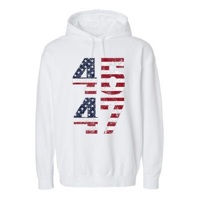 45 47 We The People 2024 Stand With American Flag Garment-Dyed Fleece Hoodie