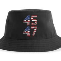 45 47 We The People 2024 Stand With American Flag Sustainable Bucket Hat