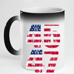 45 47 Trump 2024 11oz Black Color Changing Mug