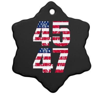 45 47 Trump 2024 Ceramic Star Ornament