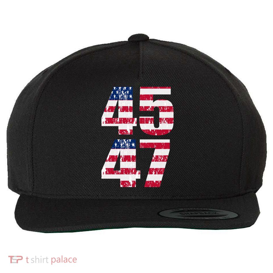 45 47 Trump 2024 Wool Snapback Cap