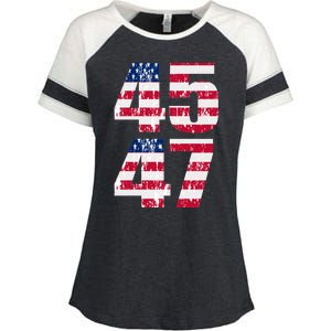 45 47 Trump 2024 Enza Ladies Jersey Colorblock Tee