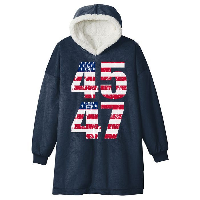 45 47 Trump 2024 Hooded Wearable Blanket