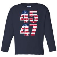 45 47 Trump 2024 Toddler Long Sleeve Shirt