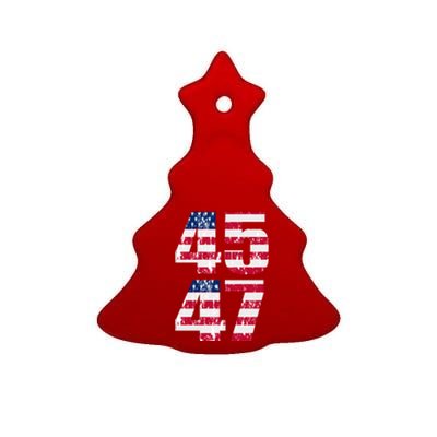 45 47 Trump 2024 Ceramic Tree Ornament