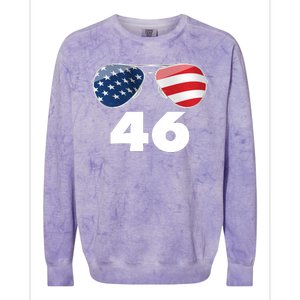 46th President Joe Biden Aviators American Flag Colorblast Crewneck Sweatshirt