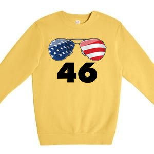 46th President Joe Biden Aviators American Flag Premium Crewneck Sweatshirt