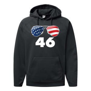 46th President Joe Biden Aviators American Flag Performance Fleece Hoodie