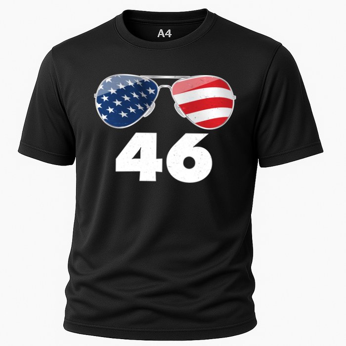 46th President Joe Biden Aviators American Flag Cooling Performance Crew T-Shirt