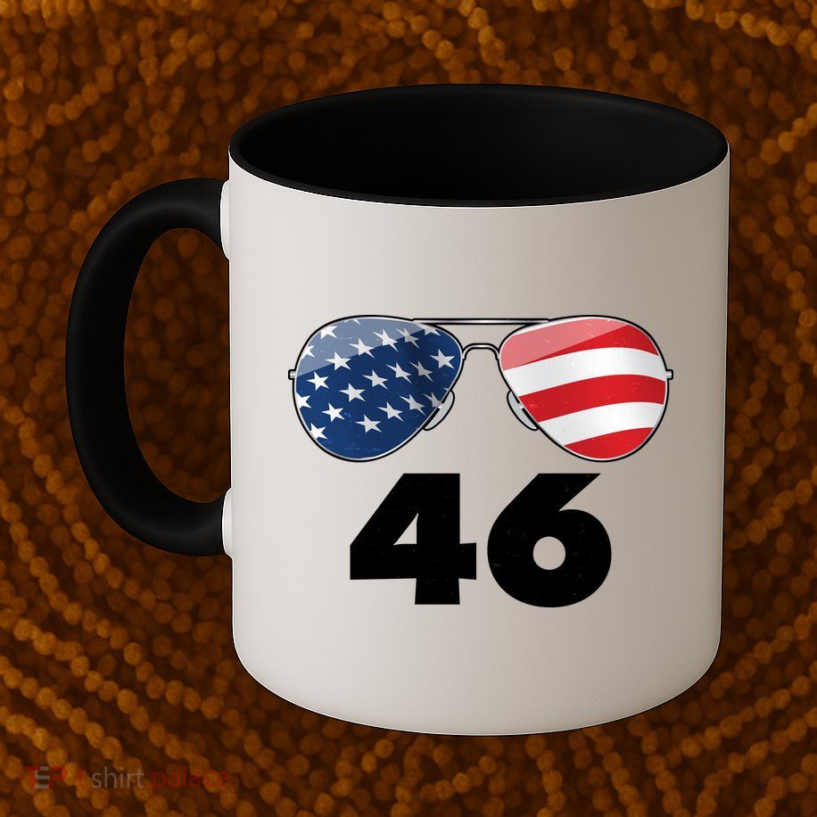 46th President Joe Biden Aviators American Flag Coffee Mug