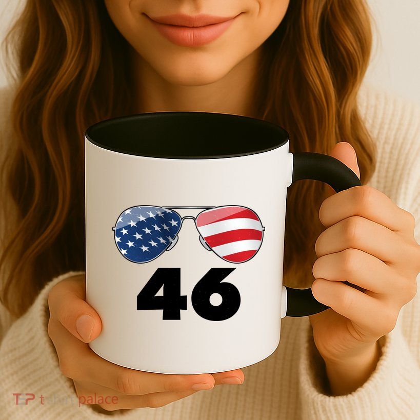 46th President Joe Biden Aviators American Flag Coffee Mug