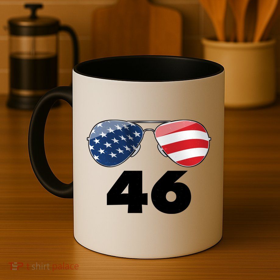 46th President Joe Biden Aviators American Flag Coffee Mug