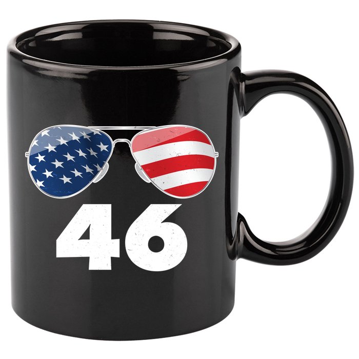 46th President Joe Biden Aviators American Flag 11oz C Handle Ceramic Mug