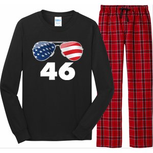 46th President Joe Biden Aviators American Flag Long Sleeve Pajama Set