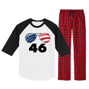 46th President Joe Biden Aviators American Flag Raglan Sleeve Pajama Set