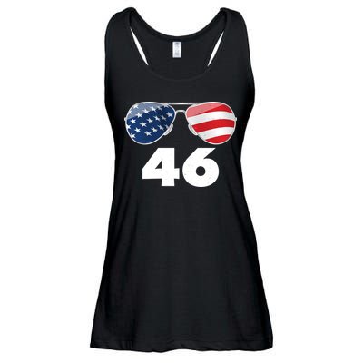 46th President Joe Biden Aviators American Flag Ladies Essential Flowy Tank