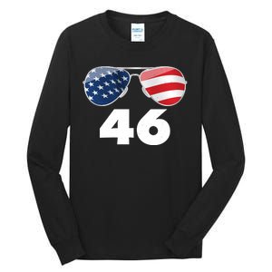 46th President Joe Biden Aviators American Flag Tall Long Sleeve T-Shirt