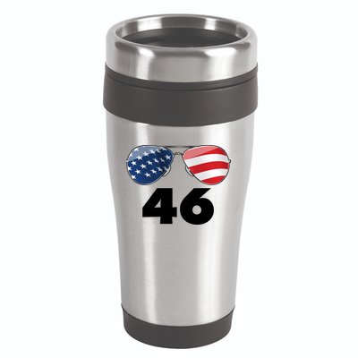 46th President Joe Biden Aviators American Flag 16oz Travel Tumbler