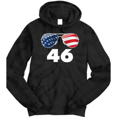 46th President Joe Biden Aviators American Flag Tie Dye Hoodie