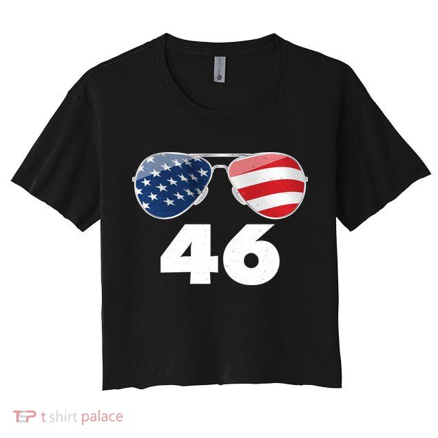 46th President Joe Biden Aviators American Flag Crop Top